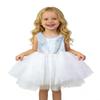 AGQT Baby Girls Birthday Tutu Dress Sequin Tulle Soft Lined Formal Princess Dresses for Party Wedding Light Blue-White 3-6 Months view 1