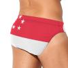 HETOCO Men's Swimwear Singapore Flag Briefs Swim Trunk Triangle Thong Bikini Swimsuit view 2