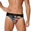HETOCO Men's Swimwear USA Flag Briefs Swim Trunk Triangle Thong Bikini Swimsuit view 1