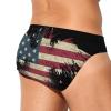 HETOCO Men's Swimwear USA Flag Briefs Swim Trunk Triangle Thong Bikini Swimsuit view 2