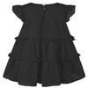 AGQT Girls Casual Dress Babydoll Summer Ruffle Babydoll Birthday Chiffon Princess Wedding Elegant Dress Easter Dresses Black Size 5-6 Years view 4