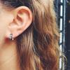 Cross Small Earrings Cute Huggie Hoops Dainty Earrings Vintage Sterling Silver Earrings Birthday Gift for Her Hypoallergenic for Sensitive Ears view 4