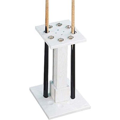Gruytoie Pool Cue Rack,Freestanding Billiard Cue Floor Rack, Billiard Cue Pool Rack,for Family Club Billiard Room-Wood Color||30x55x24cm (A)