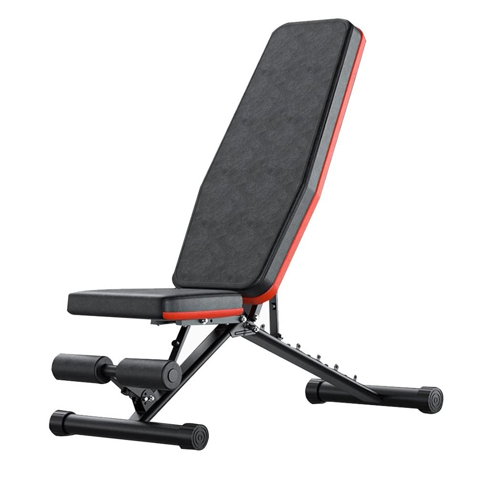 NJCORE Adjustable Weight Bench, Foldable Sit-up Bench Multi-Function Work Out Bench, Strong Bearing Capacity, Gym Equipment for Home