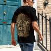 Ornate Amulet Hamsa Hand of Fatima Men's T-Shirt Short-Sleeve Round Neck Shirt Casual Tee Top 5XL view 3