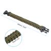 PATIKIL Survival Paracord Bracelets, 2 Pack Braided Parachute Bracelet with Plastic Buckle Party Favors Camping Gifts Outdoor Wraps for Men, Dark Green view 2