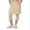 HOKOYI Modest Skirt with Leggings Attached for Women Workout Knee Length Swim Capri Pants with 2 Pockets kh m Khaki view 1
