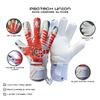 GK Saver Soccer Goalie Gloves Protech 401 Union Contact pro Negative Cut Professional Goalie Gloves Size 6 to 11 Removable Finger Save Gloves (Protech Union Size 6) view 2