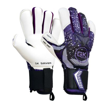 GK Saver Soccer Goalie Gloves Modesty MD04 Hybrid pro Professional Goalie Gloves Size 6 to 11 Removable Savefinger Gloves (MD04 Purple Size 9)