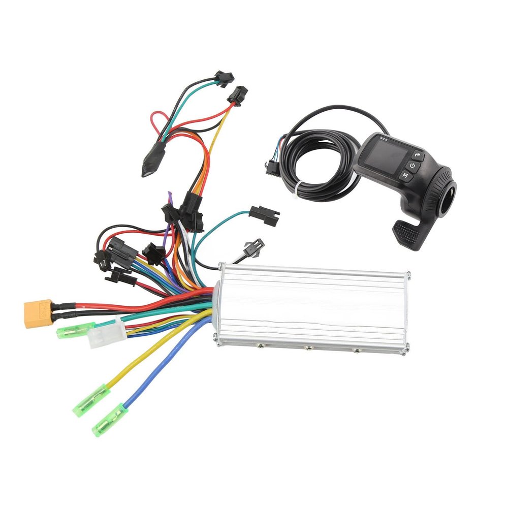 Alomejor Electric Brushless Controller, LCD Display 2 in 1 48/60V 500W Scooter Controller Set for 22.5mm Diameter Handlebar