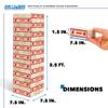 Wild Sports NCAA Wisconsin Badgers Giant Stacking Wooden Blocks  Tumbling Tower Classic Family Game Stacks Over 5 ft. High  Great Gift for Any College Football Fan! view 3