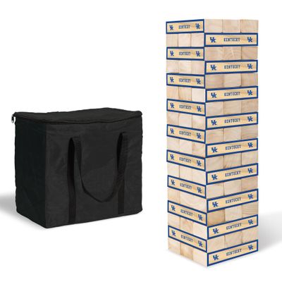 Wild Sports NCAA Kentucky Wildcats Giant Stacking Wooden Blocks Tumbling Tower Classic Family Game Stacks Over 5 ft. High Great Gift for Any College Football Fan!