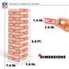 Solid Wood NFL XL Stackers  Stacks over 5 ft. High  Direct Print HD Team Graphics won't peel or fade  Great Gift for any Football Fan! Family Outdoor Game for backyard, barbeque, or tailgate party view 4