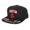 Mitchell & Ness NBA Front Loaded Snapback Hat Cap (Houston Rockets Black) view 1