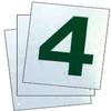 BuyBocceBalls Listing for Har-Tru - Tennis, Bocce, Golf Court Accessories - Tennis Court Numbers, 9 3/4" x11 3/4" - Pack of 4 Court Numbers, # 1-4 view 1