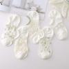 ANEBIPLE Summer Women's Ultra-thin, White Invisible Hollowed-out Crystal Cool Breathable Boat Socks (5 Pairs A) view 2