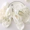 ANEBIPLE Summer Women's Ultra-thin, White Invisible Hollowed-out Crystal Cool Breathable Boat Socks (5 Pairs A) view 4
