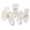 ANEBIPLE Summer Women's Ultra-thin, White Invisible Hollowed-out Crystal Cool Breathable Boat Socks (5 Pairs B)