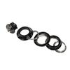 1-1/8" Bike Headset 44mm Aluminum Alloy Bearing Headset Straight Tube for Mountain Bike/MTB Road Bike (Color : Black, Size : 44mm) view 1