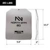 Northgym Adjustable Weighted Vest/Incl. Two 3D Weight Plates in 14lbs / 20lbs/ 30lbs/ 42.5lbs - Optimized Weight Distribution and with Curved Plates for Running, Functional Training and Working Out view 3
