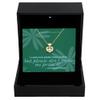 Heart Knot Gold Necklace Luxury Box I Love You More Than Coffee But Don't Make Me Prove It Necklace for wife / mom / girlfriend / daughter green view 1
