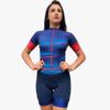 Women's Cycling Suit,Triathlon Skinsuit Jumpsuit Cycling Jersey Set Short Sleeve 9D Gel Pad Bicycle Summer Clothing (Color : 03, Size : X-Large) view 1