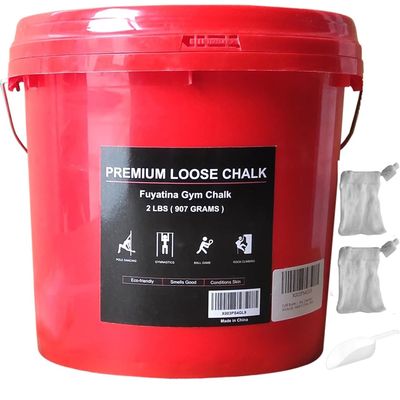 Fuyatina 2LBS Bucket Loose Gym Chalk, Professional Climbing Chalk, Includes 2LBS Premium Chalk Powder 2 Chalk Bags, Multi-Purpose for Rock Climbing Chalk, Gym Chalk, Weight Lifting Chalk Workouts