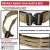Bear Armz Tactical Battle Belt | Heavy Duty Nylon Belts | Molle Riggers Belt | American Company (Desert Sand, S- Small) view 4