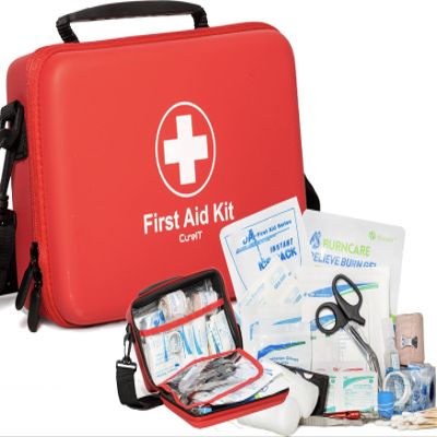 Premium First Aid Kit Travel, Waterproof with Shoulder Straps for Easy Carry - Ideal for Home, Car, and On-The-Go Emergencies