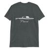1964 Thunderbird Silhouette T Bird Classic Collector Car Short-Sleeve T-Shirt Dark Heather view 1