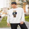 ALLNTRENDS Irish Bear Cute St Patricks Party Top Lucky Shamrock Graphic Sweatshirt (L, Irish Bear White) view 2