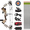 AKCHOER Compound Bow and Arrow Kit Youth Bow and Arrow Set, 15-45 Lbs Draw Weight, 18"-29" Draw Length, Right Handed Bow for Beginner, 320 Fps Hunting & Target Bow with All Accessories (Camo) view 1