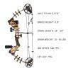 AKCHOER Compound Bow and Arrow Kit Youth Bow and Arrow Set, 15-45 Lbs Draw Weight, 18"-29" Draw Length, Right Handed Bow for Beginner, 320 Fps Hunting & Target Bow with All Accessories (Camo) view 2