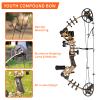 AKCHOER Compound Bow and Arrow Kit Youth Bow and Arrow Set, 15-45 Lbs Draw Weight, 18"-29" Draw Length, Right Handed Bow for Beginner, 320 Fps Hunting & Target Bow with All Accessories (Camo) view 4