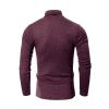 Slim-Fit Tops for Men Fashion Mock Turtleneck T-Shirts Long Sleeve Pullover Sweater Basic Designed Undershirt Shirts (Dark Coffee,X-Large) view 3