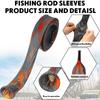 24 Pcs in Total, 12 Fishing Rod Sleeve and 12 Rod Strap, 66.93 Inch Braided Mesh Rod Socks Fishing Pole Covers with Rod Ties Straps for Fly Spinning Rod Casting Sea Rod Fishing Tool Accessories view 2