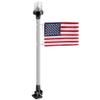 Young Marine 3 Nautical Mile White LED Fold Down Stern Light - All Round 360 LED, 12-24V (25" with Flag) for Pontoon & Fishing Boat Navigation view 1