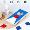 Super Fun, Portable Mini Desktop Cornhole Set of 2,Coated Wood Boards with 4 Red 4 Blue Bags,Wooden Desktop Cornhole Game Set for Travel, Tabletop Mini Bean Bag Toss Game for Kids and Adults view 4