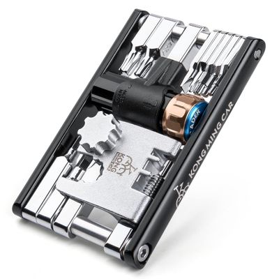 Bike Tool with CO2 Inflator - Bike Chain Tool/Torx/Hex/Screwdriver - Bicycle Multitool Kit Compact and Lightweight Repair Tools for Road and Mountain Bikes