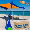 KAZZARY Beach Tent, UPF50+ 7.5x7 ft Sun Shade Canopy with Sandbags, 4 Stability Poles, Ground Pegs, Flying Disc Sand Shovel. Lightweight Sunshade Shelter, 7ft Tall for Camping Outdoor Trips and Sports view 1