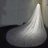 EllieWely 1 Tier Glitter Tulle Wedding Bridal Veil Blusher Length White F01 view 2