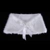 PENINSULA LOVE Faux Fur Shawl Elegant Wedding Shoulder Wrap 20s Sleeveless Bridal Scarf Evening Party Cover Up for Women view 4