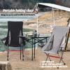 ALSODI Ultra-Light Camping Aluminum Alloy Fishing Chair, Outdoor Folding Chair, Portable Backrest Armchair,Beige view 2
