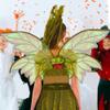 Green Woodland Fairy Wings - 32" x 38.37", 1 Pc - Lightweight, Lush Polyester - Charming & Magical - Perfect For Costumes, Parties, & Festive Events view 2