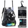 VIGEGARI Youth Baseball Bag - Bat, Glove, Helmet & Shoes Compartment - Softball & T-Ball Equipment Accessories view 3
