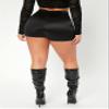 AMDMG Shorts for Women Shorts Women's Shorts Solid Satin Biker Shorts Shorts (Size : Small) view 2
