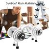 XYXHEII Strength Training Dumbbell Racks, Home Gym Weight Rack for Dumbbells, Dumbbell Storage Rack, Solid Steel Dumbbell Rack Holder, for Dumbbells, Medicine Balls and Kettlebells (4 Pairs) view 2