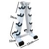 XYXHEII Strength Training Dumbbell Racks, Home Gym Weight Rack for Dumbbells, Dumbbell Storage Rack, Solid Steel Dumbbell Rack Holder, for Dumbbells, Medicine Balls and Kettlebells (4 Pairs) view 4