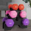 XYXHEII Dumbbell Rack Stand Only, Strength Training Dumbbell Racks, Heavy Duty 3 Tier Weight Rack for Dumbbells, A-Frame Dumbbell Storage Racks, for Home Gym Organization (Black) view 2