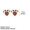 2 Pairs Sports Game Ball Football Basketball Wooden Earrings for Women Lightweight Heart Shaped Sports Rugby Baseball Volleyball Stud Earrings Sports Fans Players Jewelry -Style 1 view 3